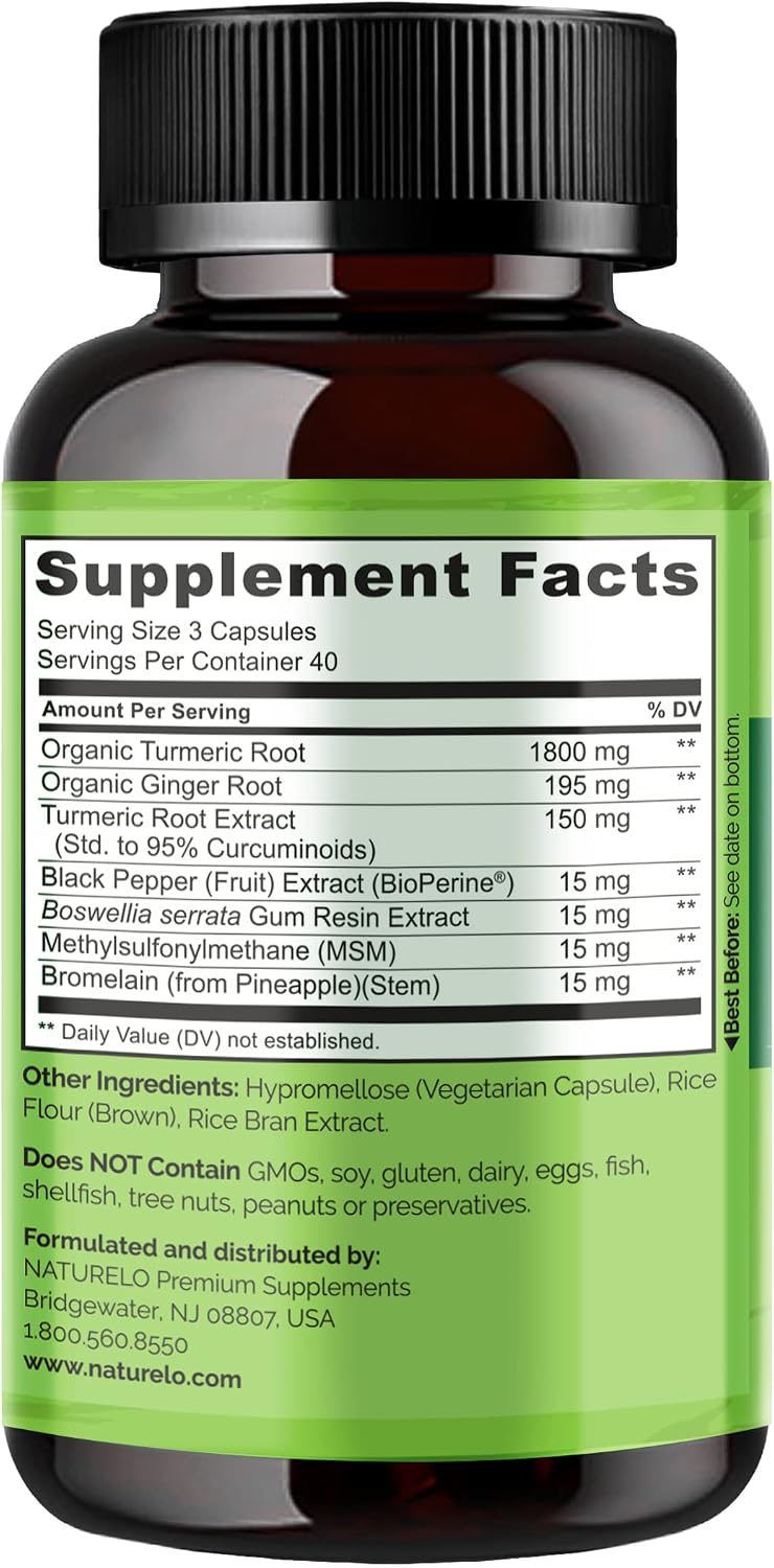 NATURELO dietary supplement ingredients and nutrition facts