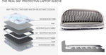 Kinmac protective laptop case with handle open view