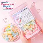 Gummy Glow wax bears showing liquid candy center