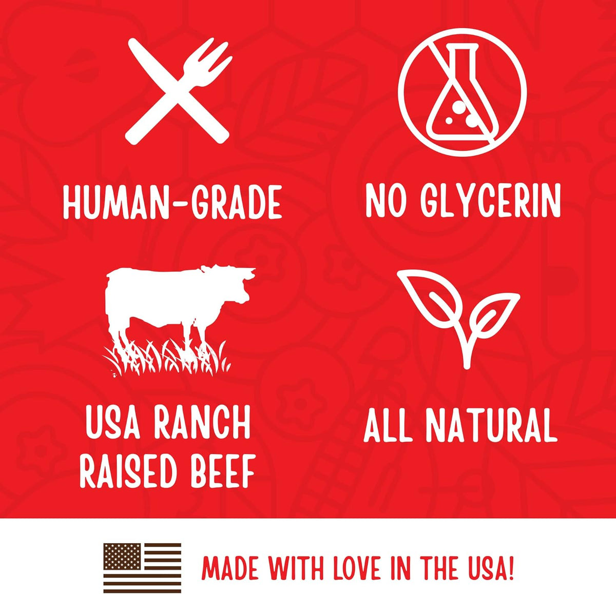 Soft texture bite sized free range beef treats for small and large dogs