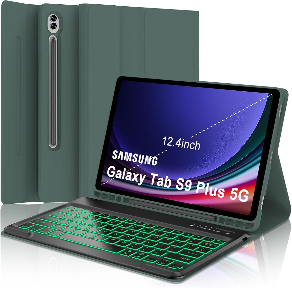 Keyboard Case for Samsung Galaxy Tab S10 FE/S9 FE 10.9-inch, Galaxy Tab S9 11-inch Case with Keypad, Smart Cover for Galaxy Tab S9 fe Keyboard, S Pen Holder&Charging Folio for S10FE 2025/S9FE, Black - Image 11