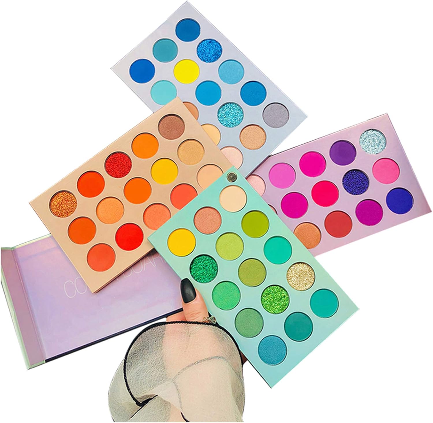 BestLand 60 Colors Eyeshadow Palette front view open showing sixty highly pigmented shades.