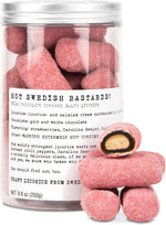Haupt Lakrits Swedish candy jar showcasing authentic premium packaging