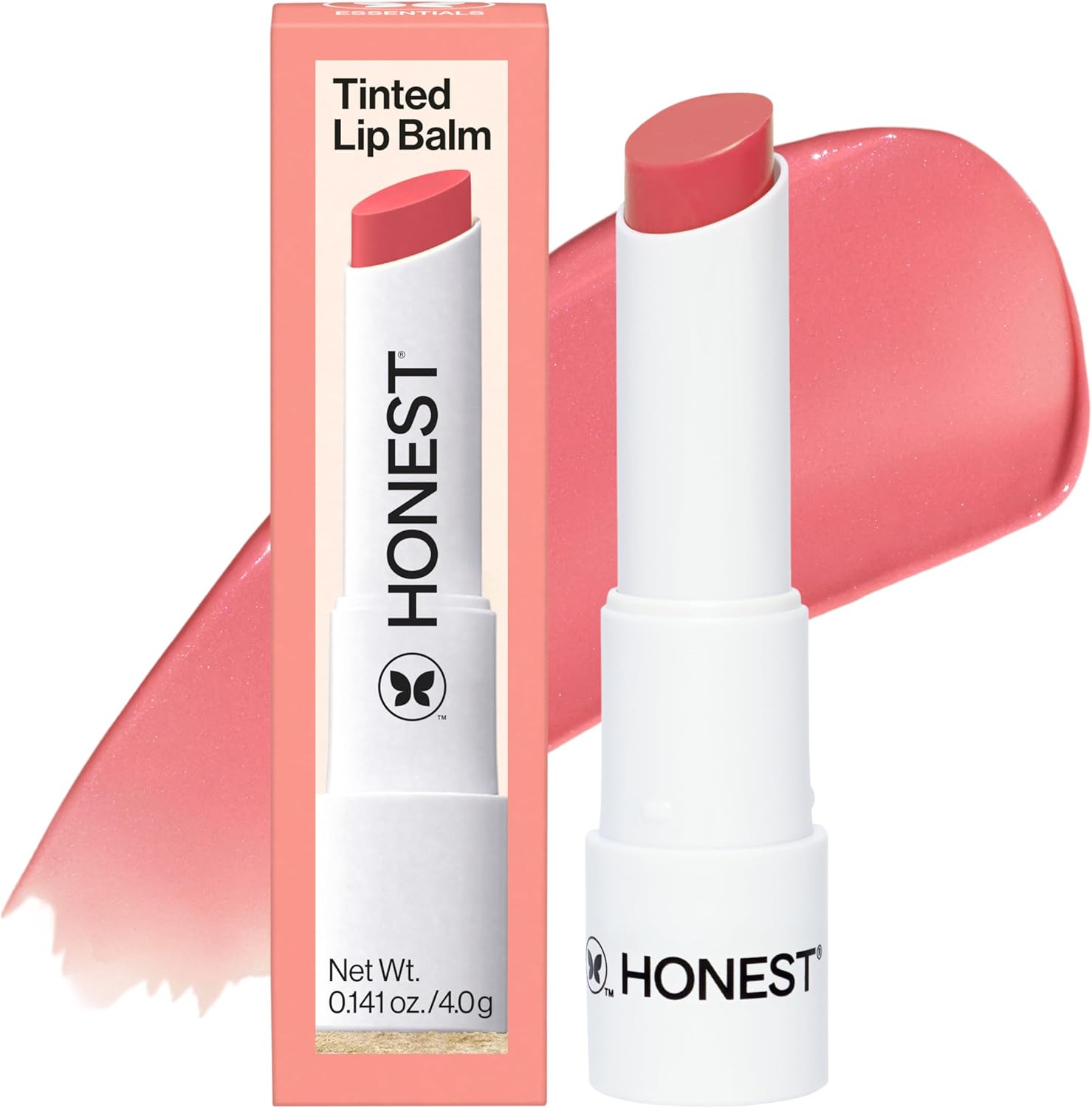 Honest Beauty Moisturizing Vegan Tinted Lip Balm, Antioxidant-rich, Acai Extracts, Avocado Oil, Paraben-Free, Cruelty Summer, Melon - Image 1
