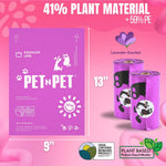 USDA certified plant based pet waste bags roll showing easy tear perforations