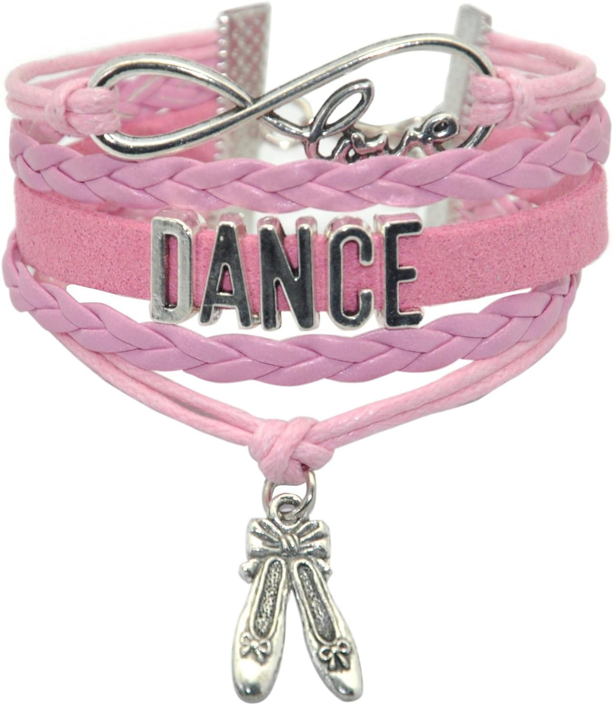 Vikitoriously dance bracelet front view pink charm jewelry