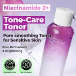 Jumiso pore smoothing toner bottle with ingredient highlights
