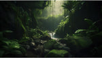 Mystical Dark Forest Aquarium Background Fantasy Glowing Neon Light Forest World Terrarium Background Mysterious Foggy Forest with Path Fish Tank Background Forest Aquarium Backdrop 36x18in - Image 13