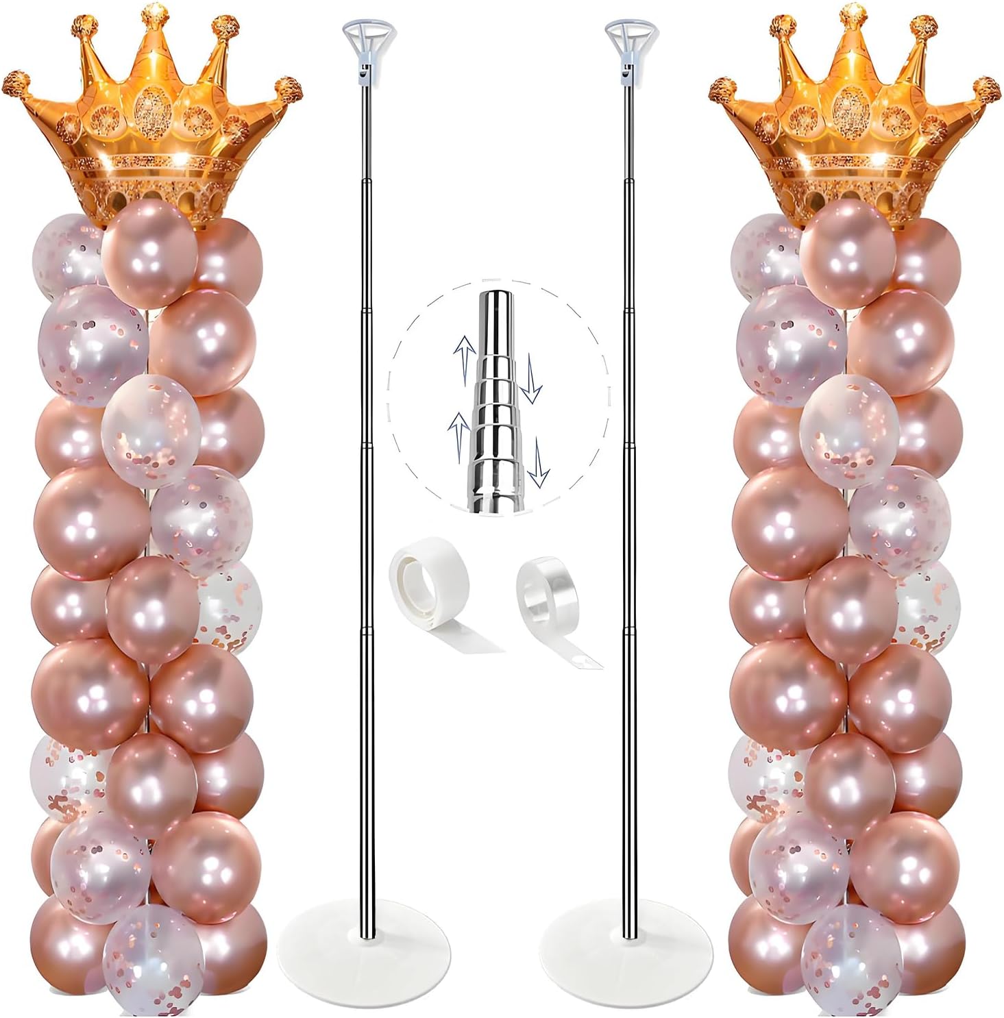 Gimcalo balloon column stand kit set of two full view