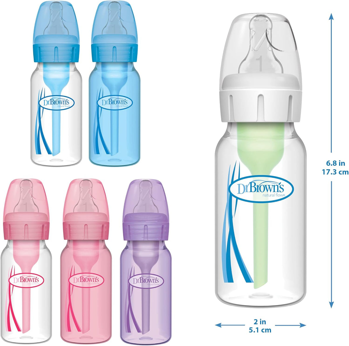 Dr. Brown's Anti-Colic Options+ Narrow Baby Bottle, 0m+ Level 1 Nipple - Baby Bottle to Reduce Colic (1 Pack), 4 oz - Image 14