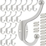 ZEYU Wall Hooks,10Pcs Coat Hooks Hardware Towel Hooks for Hanging Coats Double No Rust Black Robe Hooks Wall Mounted with Screws for Key, Towel, Bags, Cup, Hat - Image 9