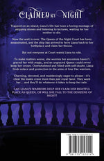 Elena Lawson Claimed By Night Book Back Cover and Details