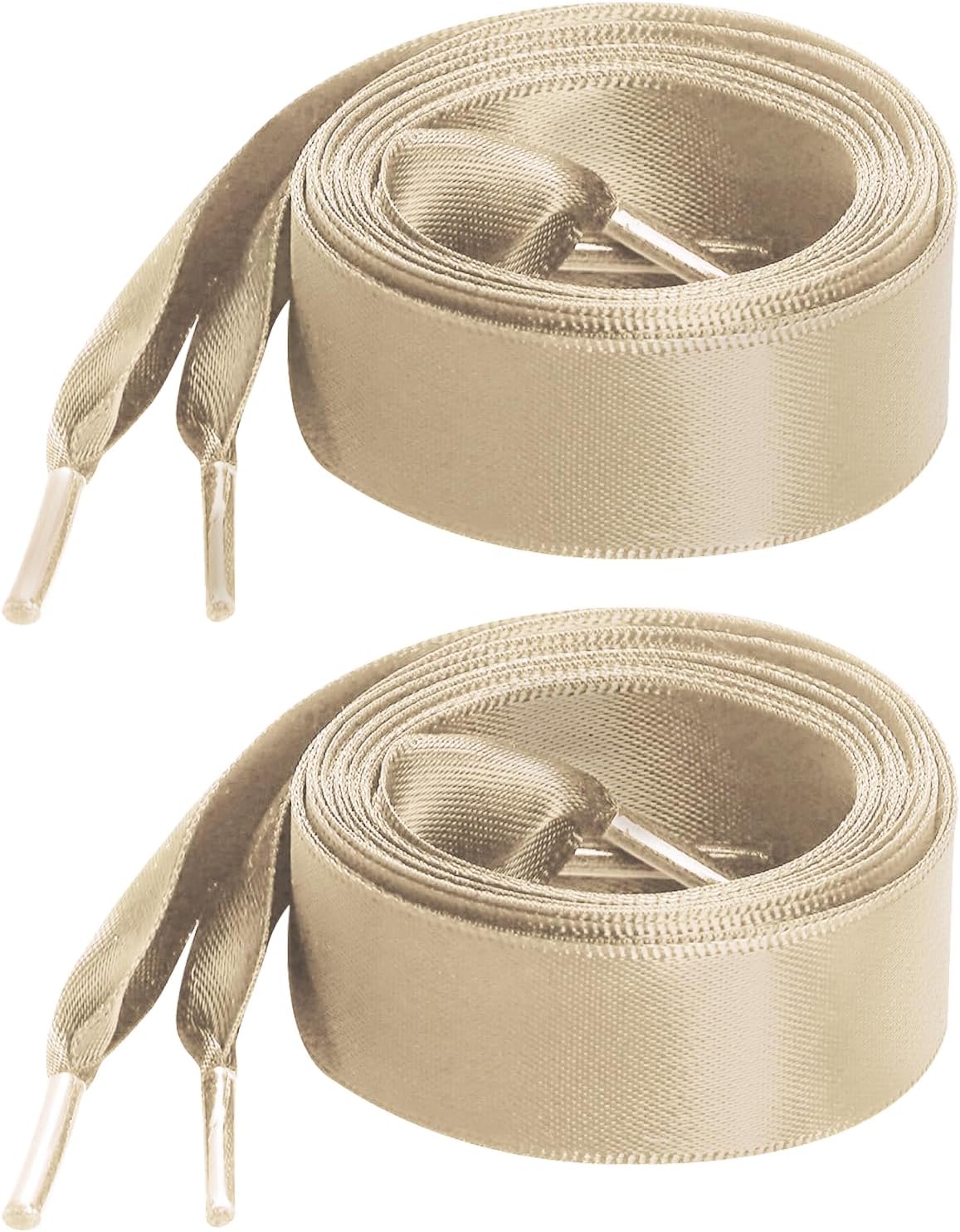 Marrywindix 2 Pairs 47" Flat Satin Ribbon Shoelaces Silk Shoestring Wide Shoe Laces for Sneaker Skate Shoes Boots Sport Shoes - Image 12