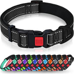 Taglory Reflective Dog Collar for Large Dogs, Soft Neoprene Padded with Escape-Proof Locking Buckle, Upgraded Zinc Alloy Ring, Adjustable for Pitbull Labrador Retriever, Red,L - Image 13