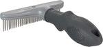 Side profile of the gray FURminator grooming rake