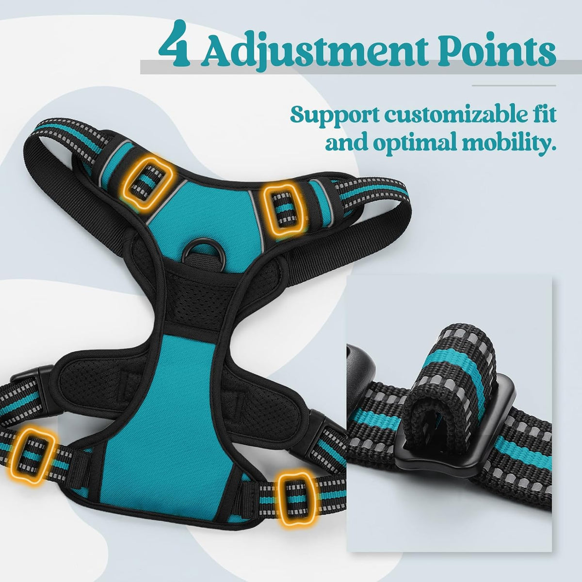 Close-up of adjustable straps and quick-release buckles