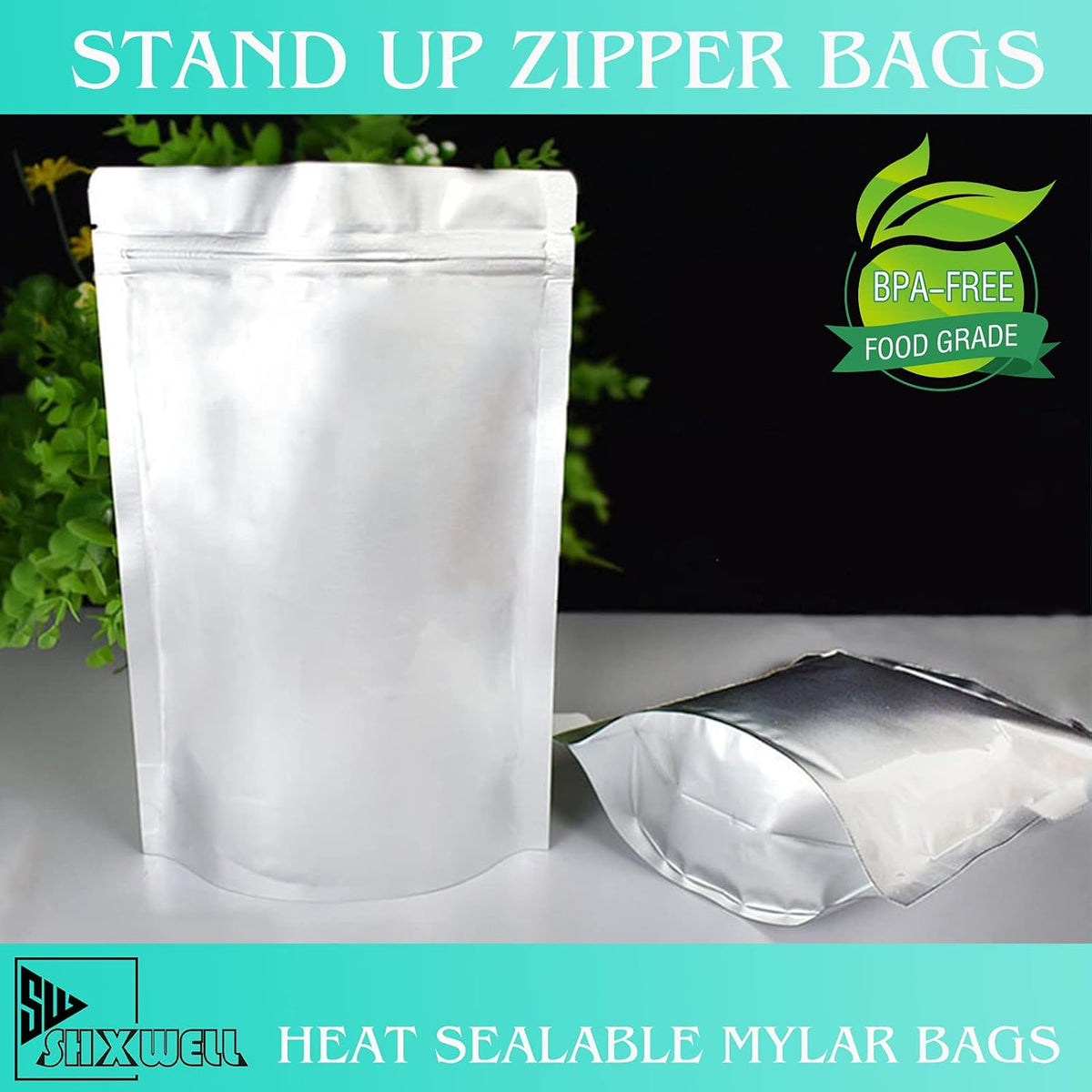 SHXWELL storage bags packaged with colorful label stickers for organization