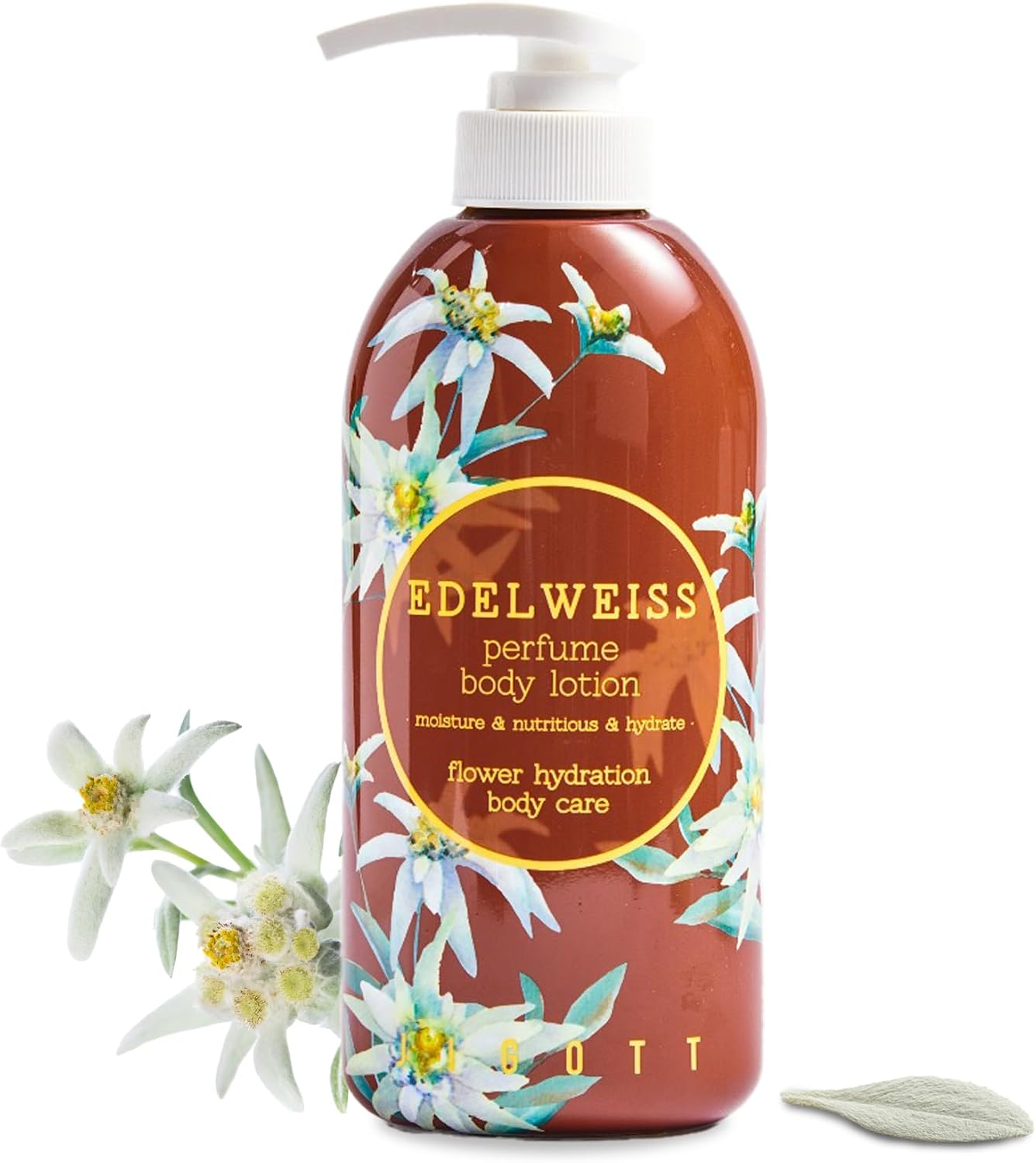 Jigott Edelweiss Perfume Body Lotion front view bottle