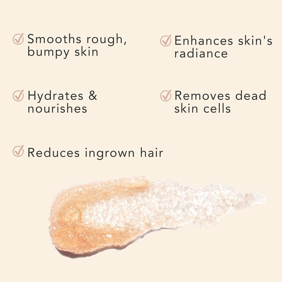 Lifestyle application of exfoliating body scrub on arm