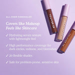 Hydrating liquid concealer in shade 20 Rich Neutral for sensitive skin.