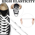 Topdatry bungee shoelaces installed on canvas sneakers