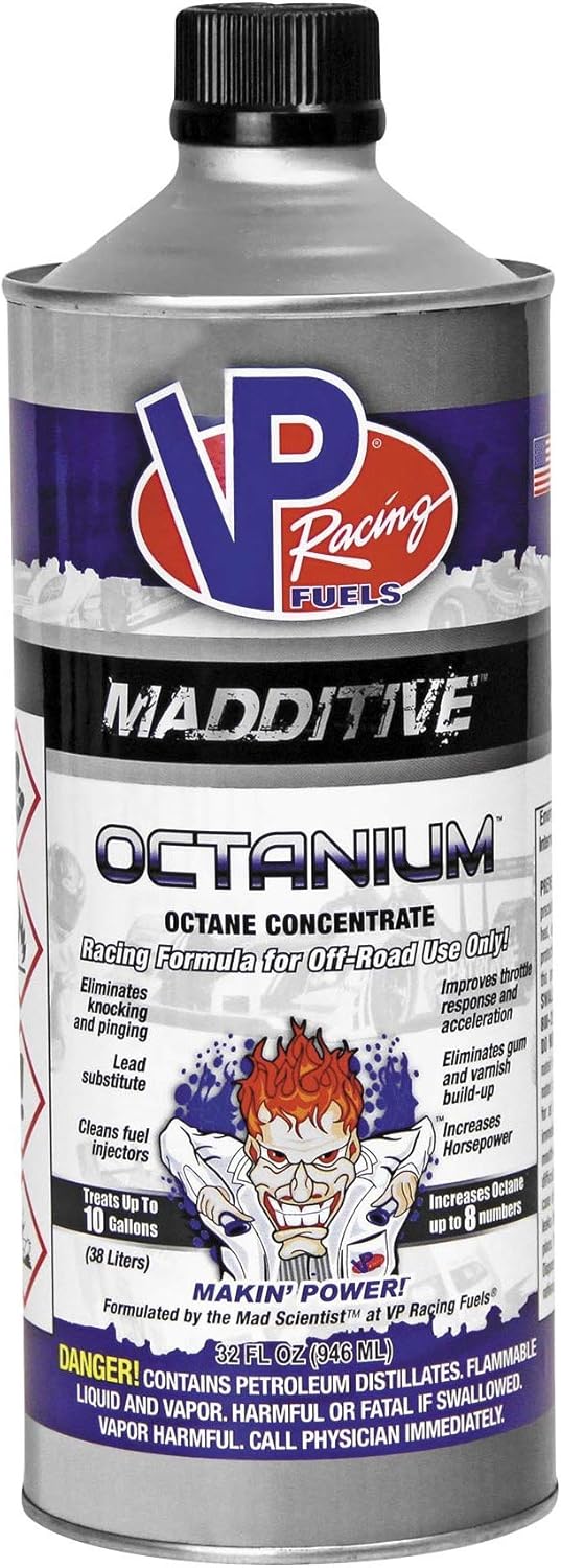 VP Racing Octanium 32 Fluid Ounce octane booster front view