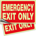 iSYFIX Emergency Exit Only Signs, 10x7 Inch, 10 Pack, Metal Glow | 100% Rust Free .040 Aluminum Signs, Glow in the Dark Laminated, UV, Weather, Scratch, Water & Fade Resistant - Image 12