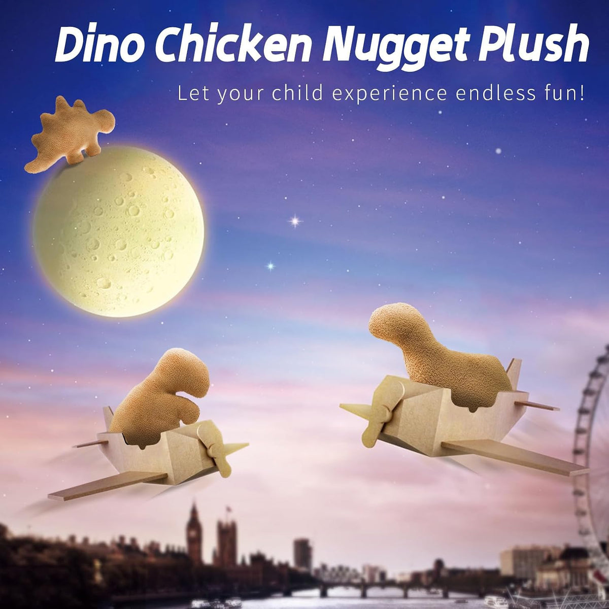 TVVPGG 20 inch dino nugget pillow texture closeup