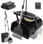 UPSKY Dog Pooper Scooper Swivel Bin & Rake Kit with 100 Waste Bags,33.4" Stainless Steel Long Handle Heavy Duty Pet Poop Shovel for Large Medium Small Dogs, Odor-Proof Lid for Yard/Lawn/Outdoor Use - Image 9