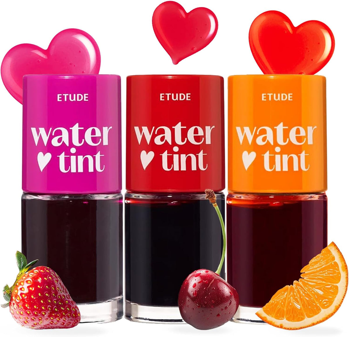 ETUDE Dear Darling Water Tint 3 SET (Strawberry Ade, Cherry Ade, Red Grapefruit Ade, 9g*3) | Vivid Color Lip Stain with Moisturizing Weightless & Non-sticky Finish | Korean Makeup, Perfect for Gift - Image 9