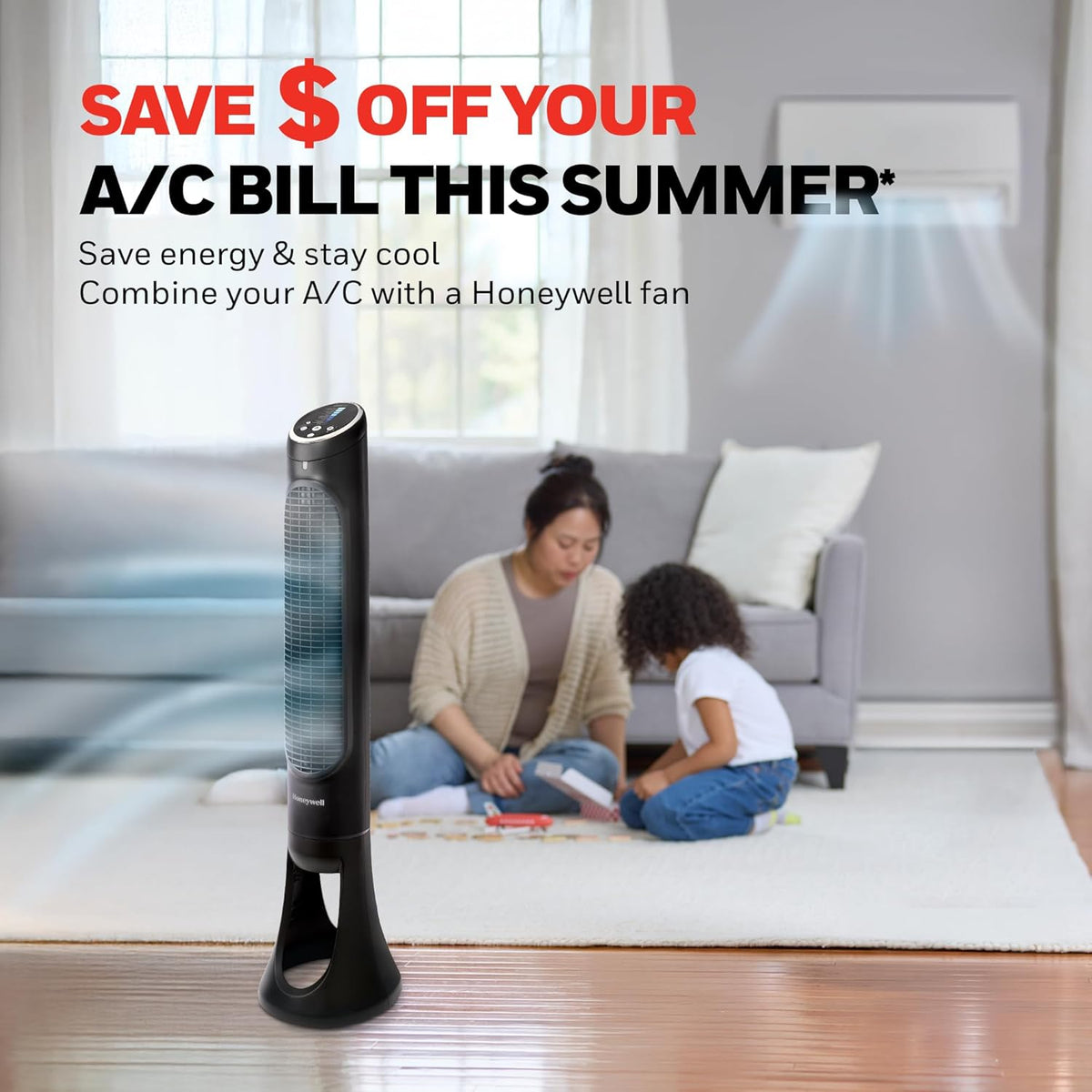 Honeywell QuietSet Whole Room Tower Fan, Oscillating Tower Fan with Remote, Black, HYF290B - Image 7