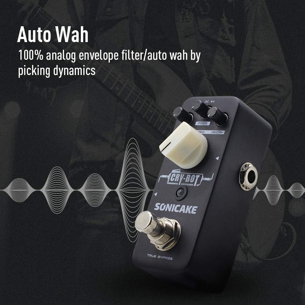 Sonicake guitar effect pedal control knobs close up
