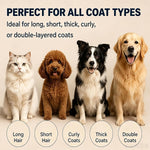 Side profile of Qicifa professional pet grooming rake