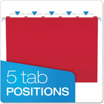 Pendaflex filing folders with clear tabs