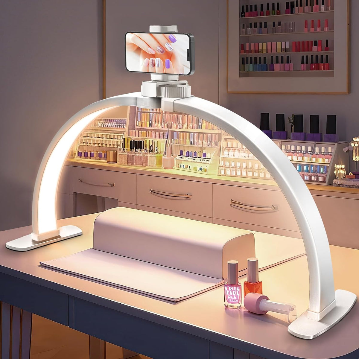 Uiopy professional 29 inch half moon arch light for nail salon