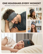 Fulext sleep headphones resting on a pillow for bedtime use