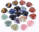 JIC Gem Set of 20 pcs 30mm Amazonite Healing Crystal Fluorite Heart Stones Love Carved Palm Worry Stone Energy Yoga and Decoration - Image 11
