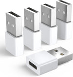 Pastall USB to USB C Adapter front view showcasing the sleek white minimalist design.