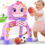 Nicmore dinosaur basketball hoop activity center front view
