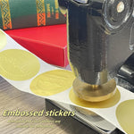 Hybsk round metallic gold seals for packaging and crafting