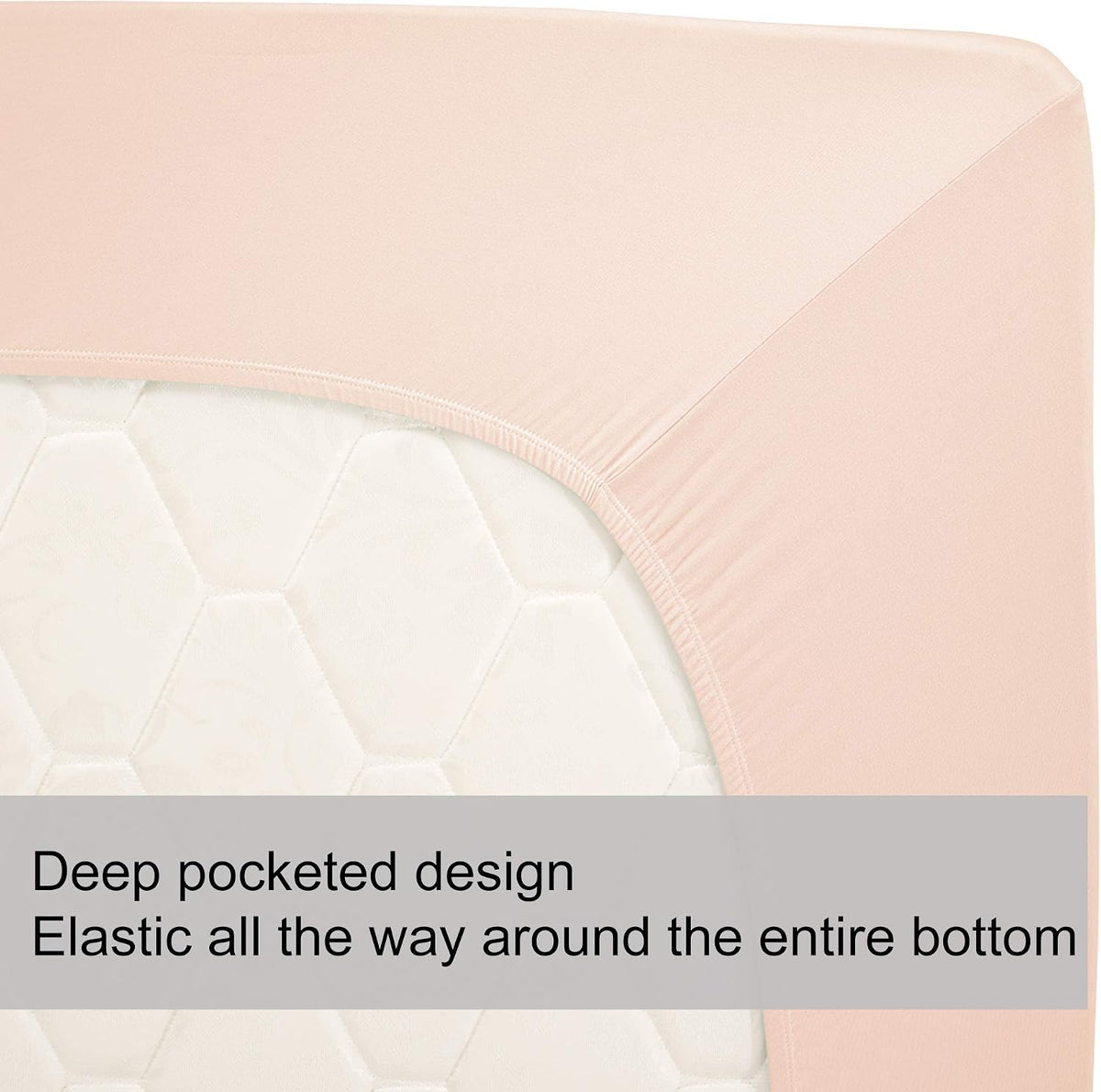 N&Y HOME pink fitted sheet folded neatly
