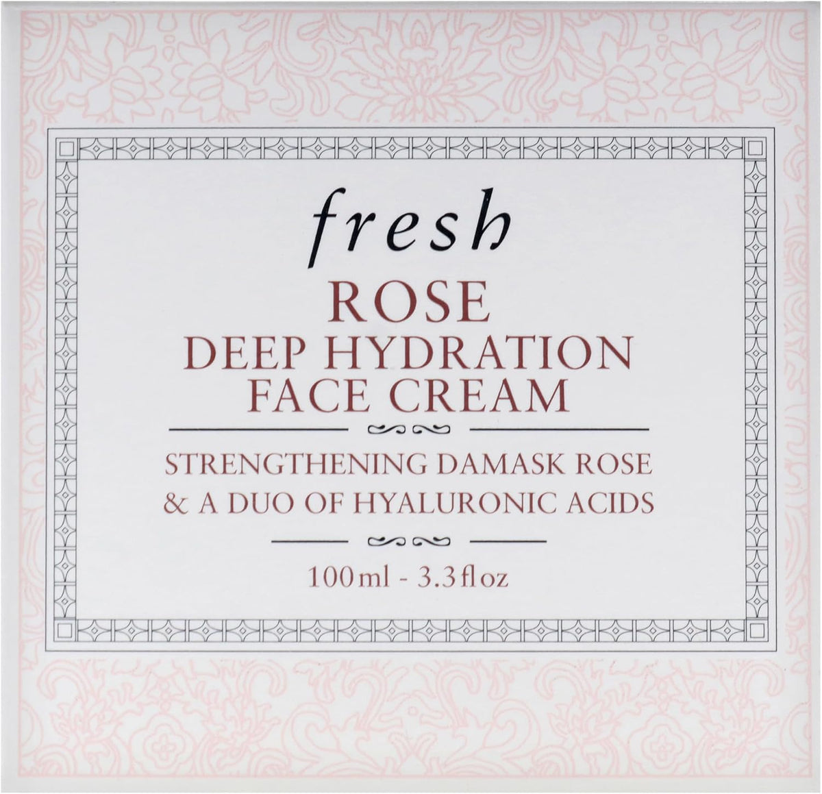 Fresh Rose Deep Hydration Face Cream close up label detail