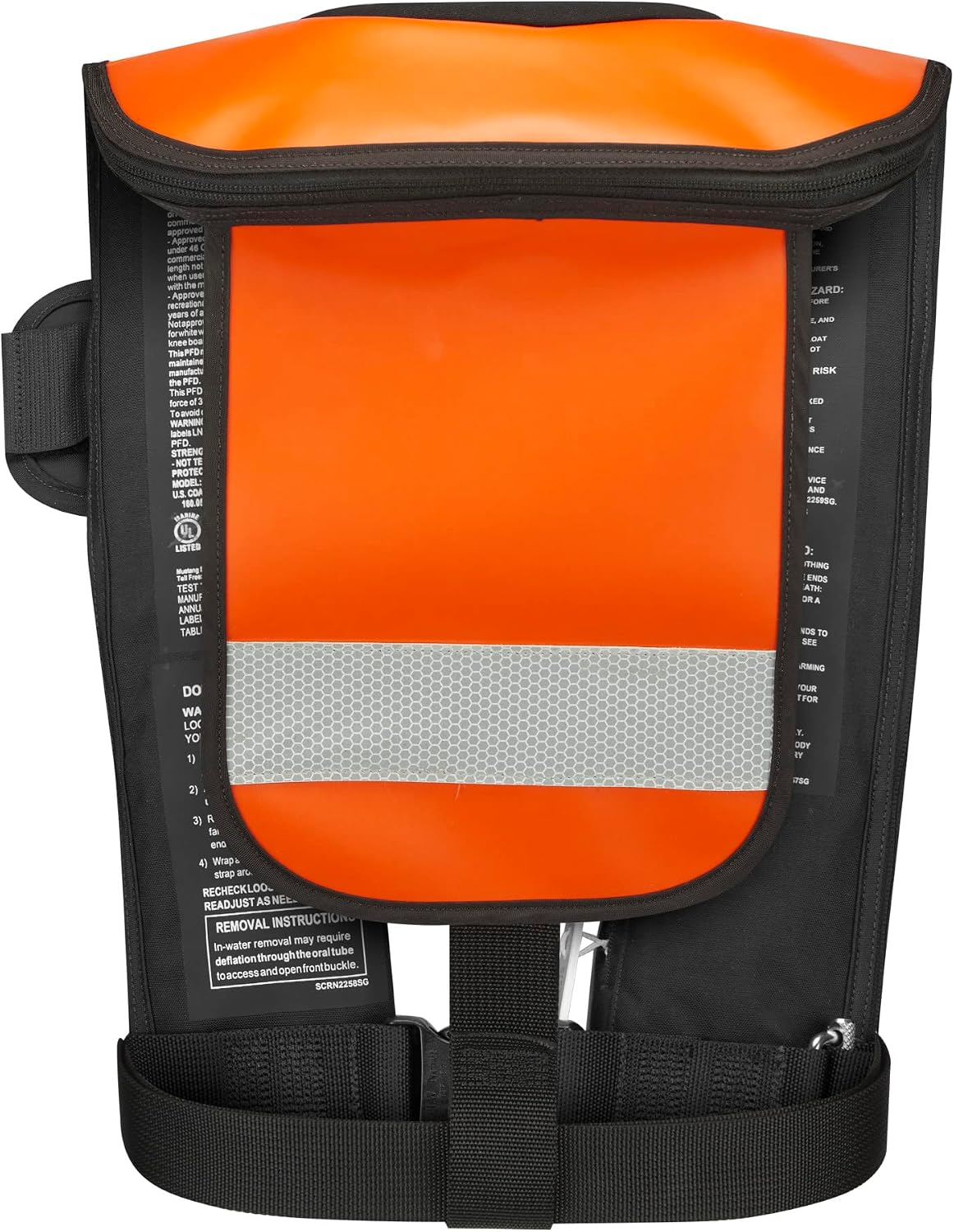Mustang Survival inflatable PFD inflated yellow green cell