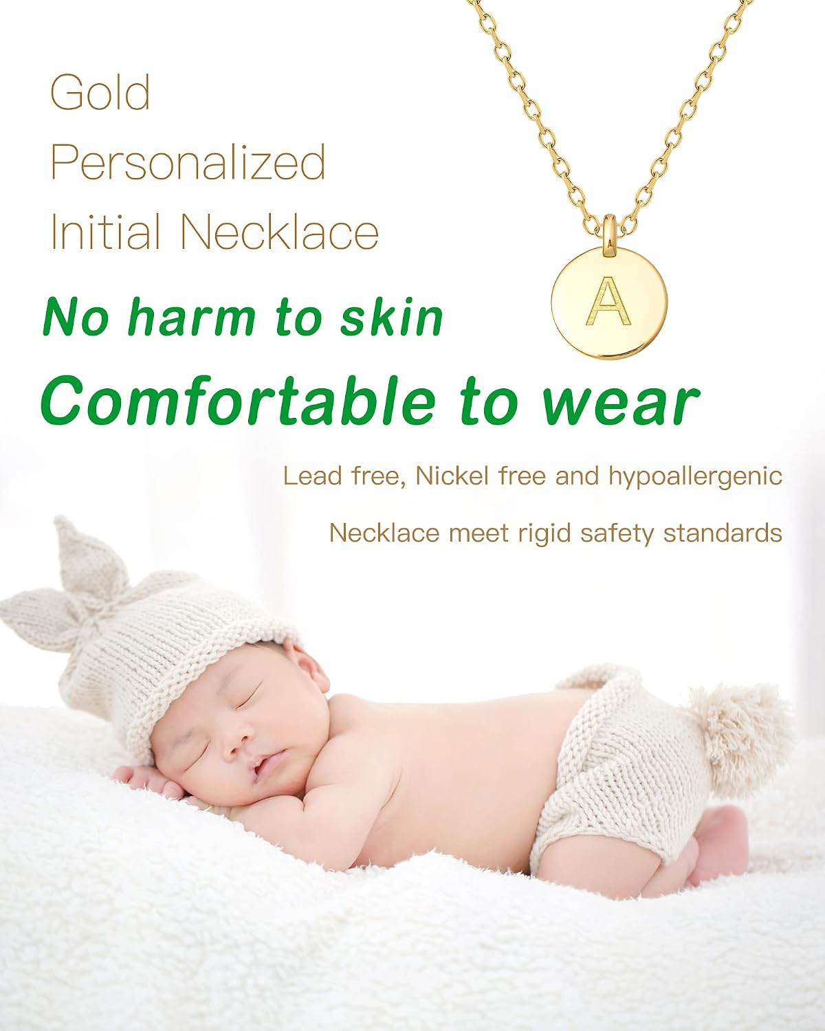 MIDDlux initial necklace lifestyle flat lay photo