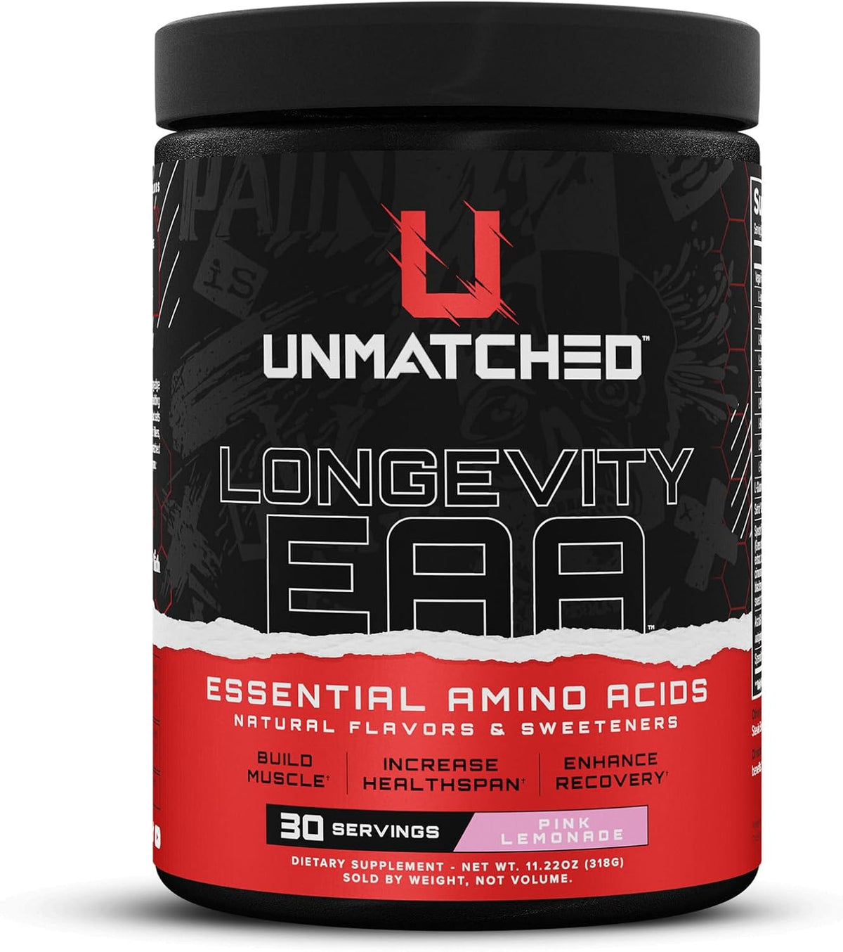 Unmatched Longevity EAA Essential Amino Acids | Muscle Build & Recovery | Performance & Health-Span Benefits | Natural Flavors & Sweeteners | 30 Servings (Strawberry Colada) - Image 7