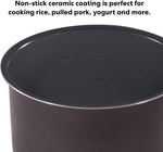Instant Pot ceramic inner pot showing non stick gray interior coating