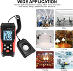Danoplus handheld light meter back battery compartment view