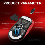 ATTACK SHARK X3 Lightweight Wireless Gaming Mouse with Tri-Mode 2.4G/USB-C Wired/Bluetooth,26K DPI, PAW3395 Optical Sensor,Kailh GM8.0 Switch,5 programmable Buttons for PC/Win/Mac(Red) - Image 9