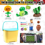 Close-up view of Maikerry plant figurines and soft balls
