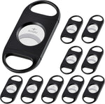 roygra Cigar Cutter Set (10 Pack), Enlarged 65 Ring Fit Almost Cigars, Guillotine Double Blade, Cigar Accessories for Men, Plastic Smoking Accessories Tool, Portable Sharp Clean Cut - Black - Image 1